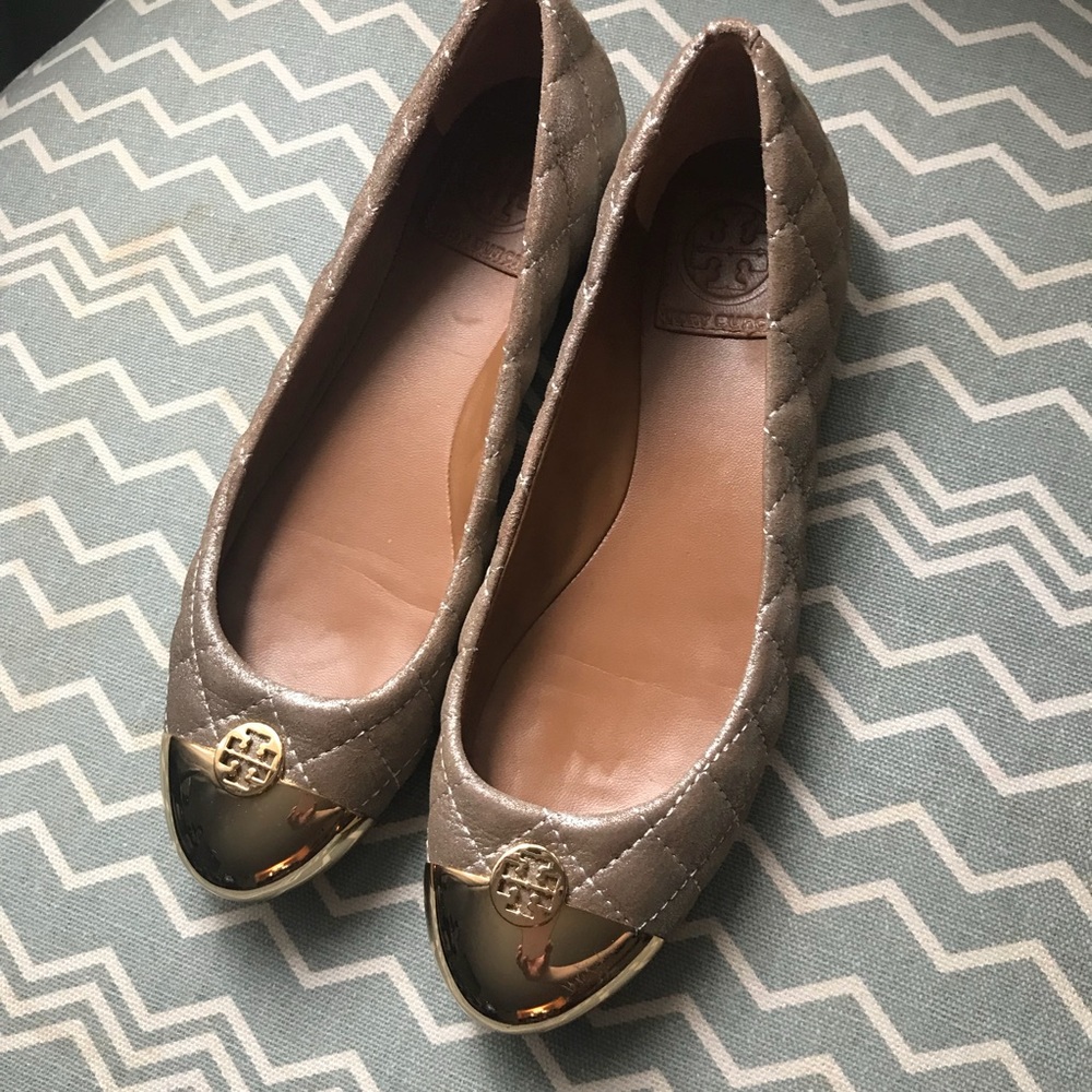 Tory Burch Metallic quilted Kaitlin ballet flat
